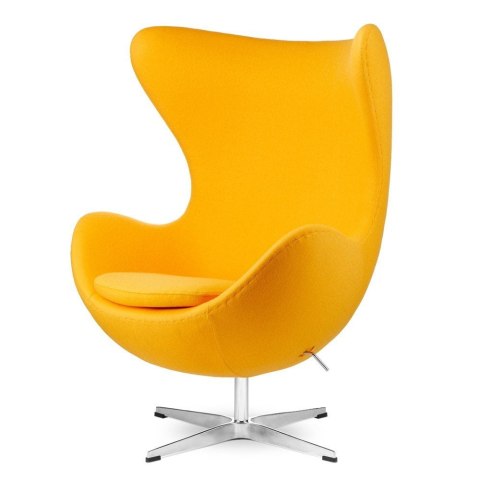 Egg Jajo Premium Kaszmir Treviso żółty - wygodny fotel do strefy relaksu