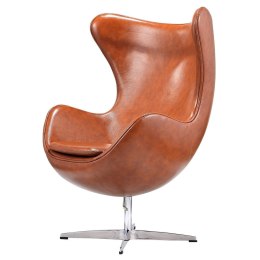 Fotel Jajo Egg Premium Skóra Bydlęca - designerski fotel do salonu, bujany i obrotowy