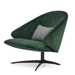Fotel Hump butelkowa zieleń (5187-51) Tapicerowany, nowoczesny i elegancki do salonu