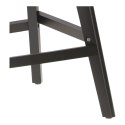 Stołek barowy Norden wood black low PP ciemny szary