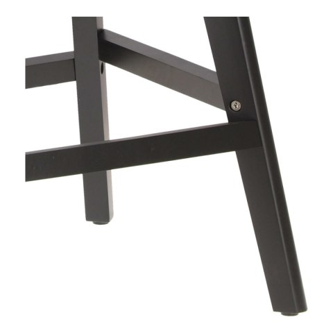 Stołek barowy Norden wood black low PP ciemny szary