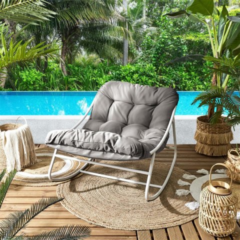 Fotel ogrodowy bujany Tenerife szary