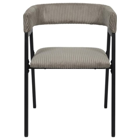 Krzesło Scott taupe/czarne sztruks