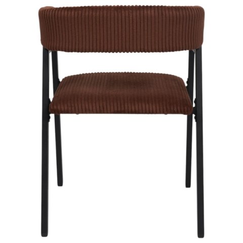 Krzesło Scott teracotta/czarne sztruks