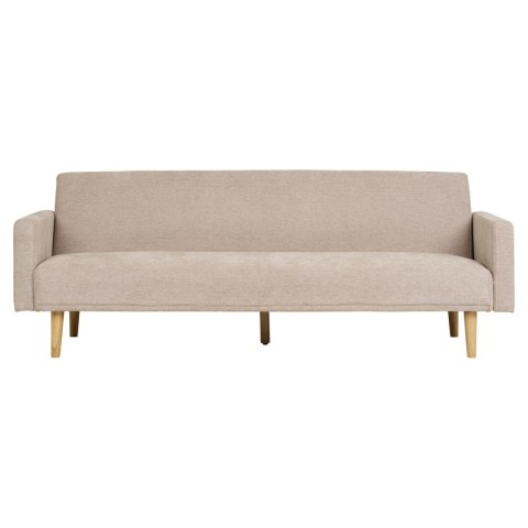 Sofa rozkładana Kells beżowa ciemna/ naturalne nogi