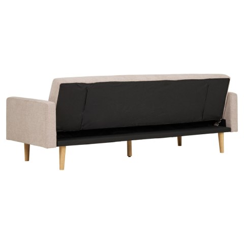 Sofa rozkładana Kells beżowa ciemna/ naturalne nogi