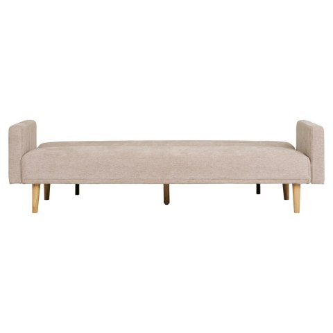 Sofa rozkładana Kells beżowa ciemna/ naturalne nogi