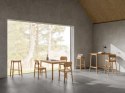 Stołek barowy Barlow dąb naturalny