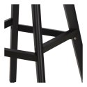 Stołek barowy Norden wood black high PP szary