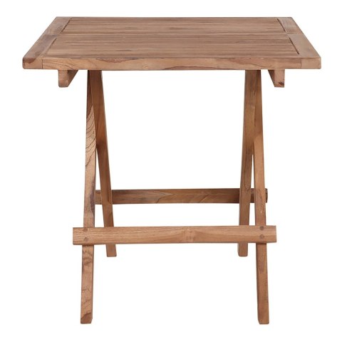 Stolik pomocniczy Bilbao 50x50cm naturalny tekowy
