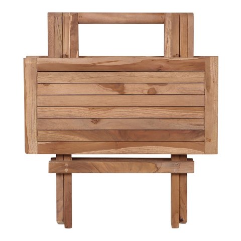 Stolik pomocniczy Bilbao 50x50cm naturalny tekowy