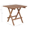 Stolik pomocniczy Bilbao 50x50cm naturalny tekowy