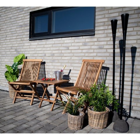 Stolik pomocniczy Bilbao 50x50cm naturalny tekowy