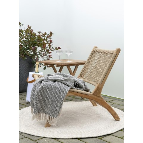 Stolik pomocniczy Bilbao 50x50cm naturalny tekowy