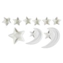 Zestaw 9 naczyń do serwowania Starry Night biały