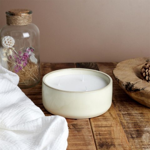 Świeca Glaze XL w ceramice biała