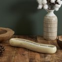 Świeca ceramiczna Glaze podłużna biała