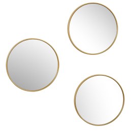 Zestaw 3 luster Toronto złotych, okrągłych 26cm