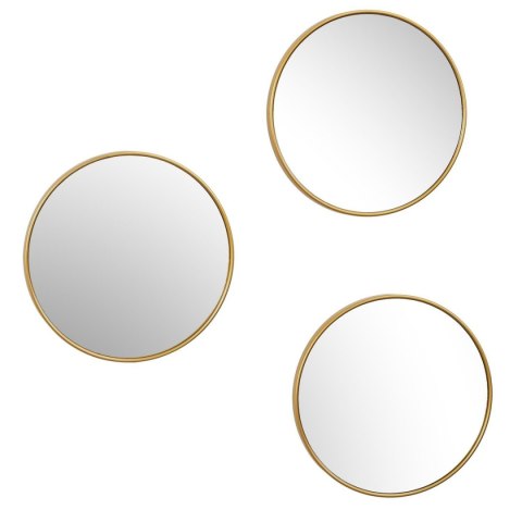 Zestaw 3 luster Toronto złotych, okrągłych 26cm