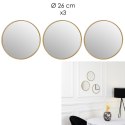 Zestaw 3 luster Toronto złotych, okrągłych 26cm