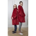 Bluza ocieplana szeroka/ snuddie z kieszenią czerwona