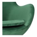 Fotel Jajo Velvet zielone/ srebrna podstawa