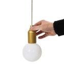 Lampa wisząca żarówka złota L