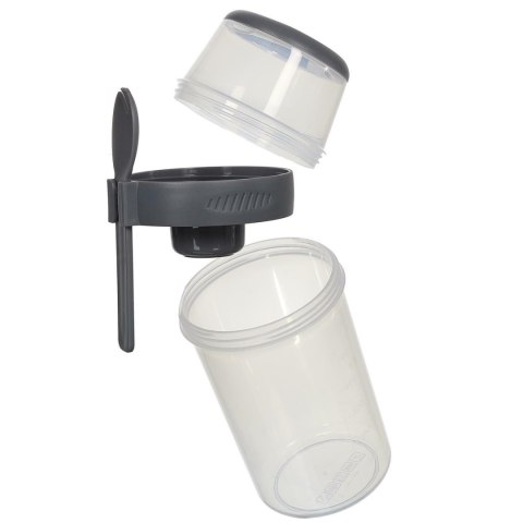 Lunch box z 3 przegródkami szary
