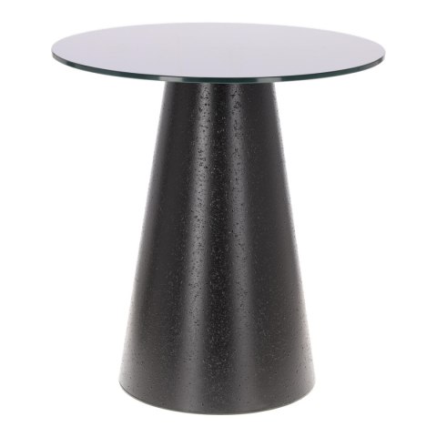 Stolik kawowy Soleilo szklany okrągły 60cm czarny