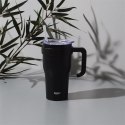 Kubek termiczny z uchwytem i słomką Miami 600ml czarny
