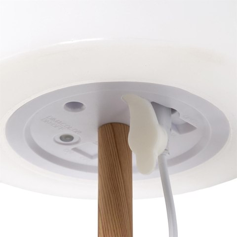 Lampa stołowa ładowana z efektem drewna