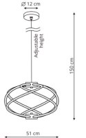 Light Prestige Lampa wisząca Kandor złota LED CCT