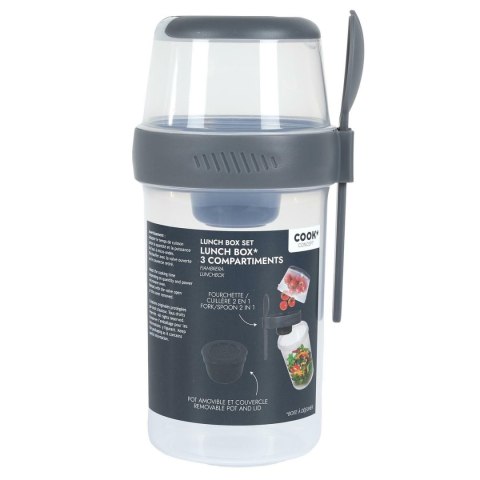 Lunch box z 3 przegródkami niebieski