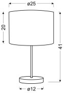 ARABESCA LAMPA GABINETOWA 25X25X20 1X60W E27 KREMOWY (ABAŻUR 77-19502, PODSTAWA 87-15849)
