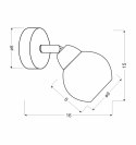FORT LAMPA KINKIET 1X10W E14 LED CHROM
