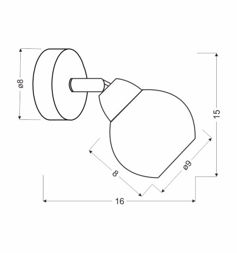 FORT LAMPA KINKIET 1X10W E14 LED CHROM