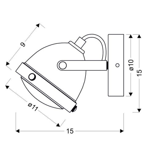 FRODO LAMPA KINKIET 1X40W GU10 RDZAWY