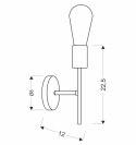 Crespilo lampa kinkiet czarny 1x40 e27