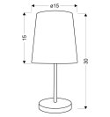 HIPPO LAMPA 1X40W E14 PŁÓTNO NIEBIESKI PROMOCJA