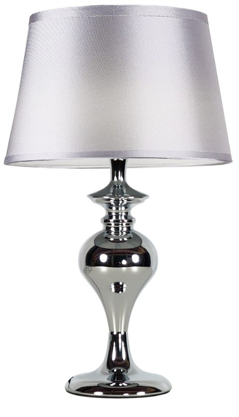PRIMA LAMPA GABINETOWA CHROMOWY 1X60 E27 AŻUR SREBRNY