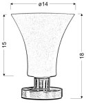 VENETO LAMPA 1*40W E14 NIKIEL MAT