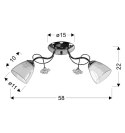 ARIAM LAMPA SUFITOWA 2X40W E27 BIAŁY