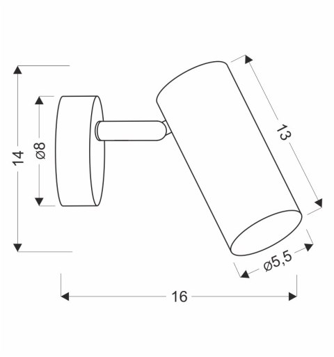 COLLY LAMPA KINKIET MOSIĄDZ 1X15W GU10 KLOSZ MOSIĄDZ