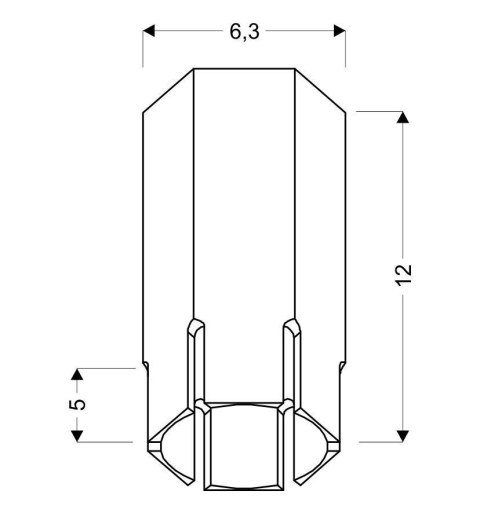 LAMPA SUFITOWA TUBA 1X25W GU10 6,3/12 CZARNY