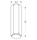 LAMPA SUFITOWA TUBA 1X25W GU10 6,3/25 BIAŁY