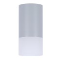 LAMPA SUFITOWA TUBA 1X50W GU10 MROŻONY+SZARY ŚR. 6,4 CM
