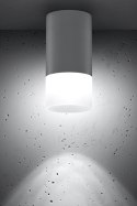 LAMPA SUFITOWA TUBA 1X50W GU10 MROŻONY+SZARY ŚR. 6,4 CM