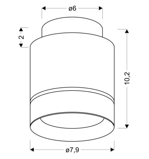 LAMPA SUFITOWA TUBA 12W LED 7,9/10,2 BIAŁY 4000K