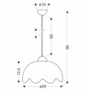 Lampa wisząca COLORI z białym kloszem i czerwonym akcentem- nowoczesne oświetlenie do wnętrz