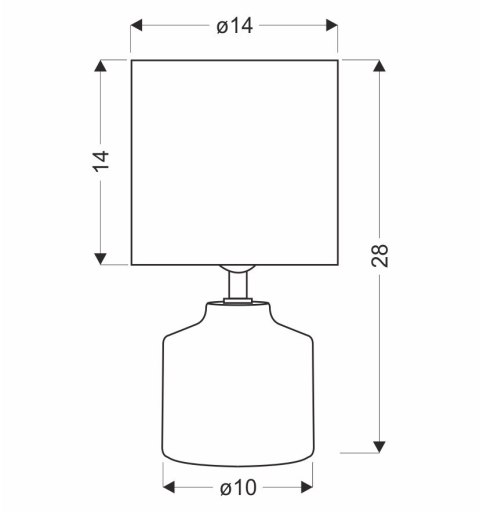 Lampka stołowa MINOS ceramiczna podstawa i biały abażur 1x40W E14 lampa do sypialni na komodę